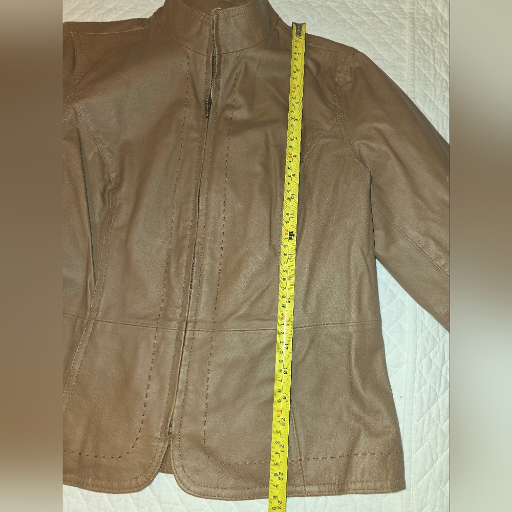 Coldwater Creek NWT Leather Blazer/Jacket Women's Sz Petite Medium - Picture 4 of 10